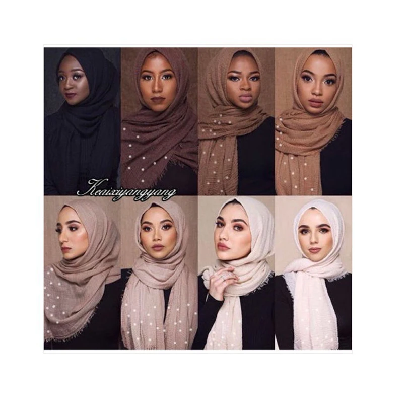 Miya Mona Повседневный хлопковый льняной женский шарф на голову Hijabs женские
