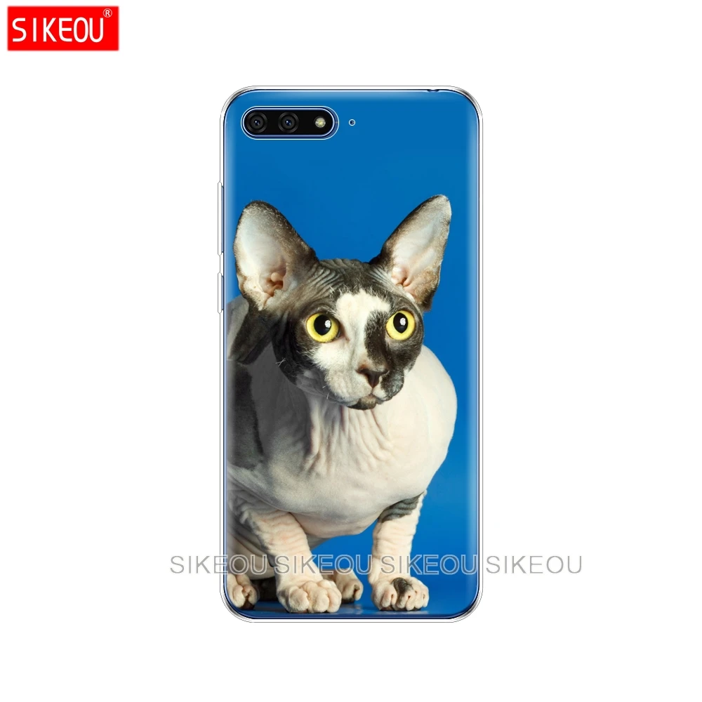 Силиконовый чехол для телефона Huawei Honor 7A PRO 7C Y5 Y6 Y7 Y9 2017 2018 Prime sphynx cat|Бамперы| |