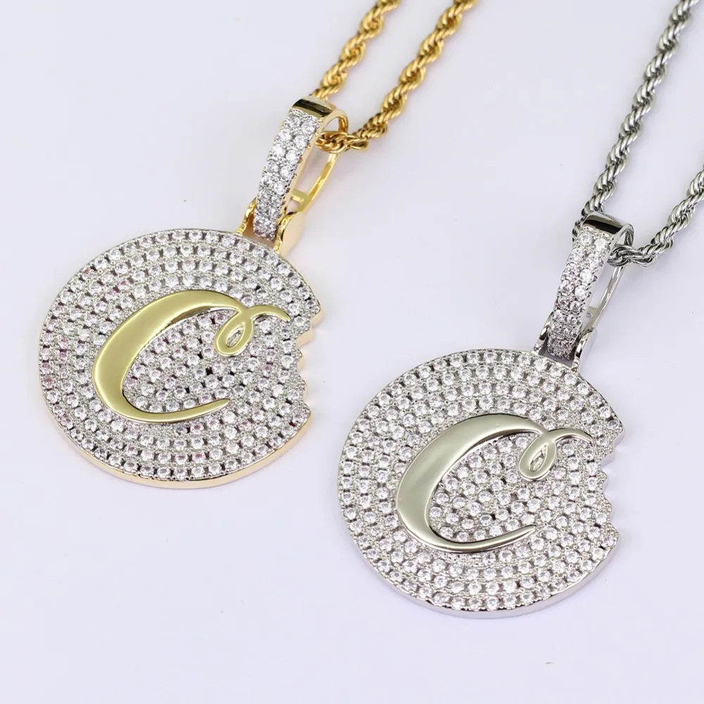 ICED OUT CZ кулон ожерелье латунь mirco установка циркониевое ожерелье кубической формы хип хоп bling CN084