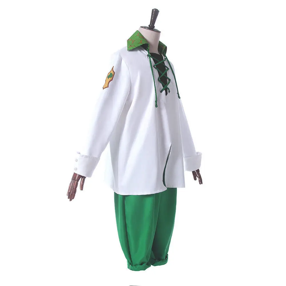 Аниме Seven Deadly Sins Косплей Meliodas Униформа костюм полный комплект Топы+ брюки костюм Хэллоуин