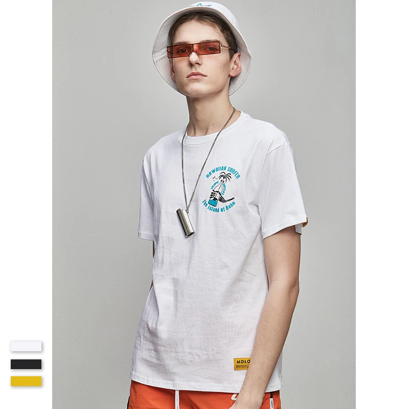 Мужская футболка с принтом кокосовой пальмы Женская/мужская High Street Resort style Streetwear