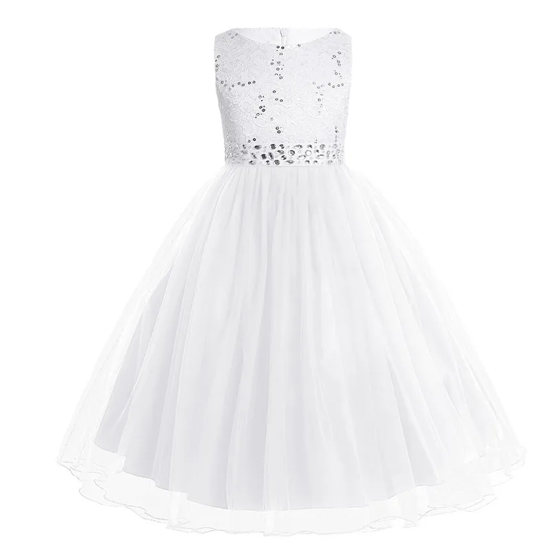 Новинка года; кружевное платье; vestido infantil; кружевное Сетчатое платье с блестками и цветочным узором для девочек; платье принцессы для девочек на свадьбу, день рождения, вечеринку; платье-пачка