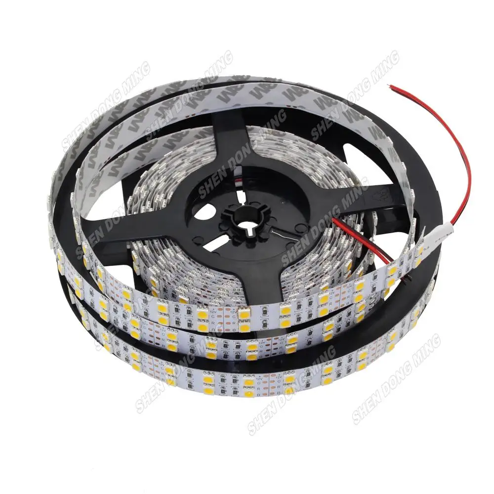 Супер яркий 5 м/лот 120 светодиодный s/м двойной ряд smd 5050 полосы RGB машина для