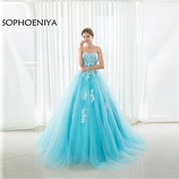 new arrival sweetheart sleeveless ball gown evening dress lace appliques 2021 evening gown green formal dress for party
