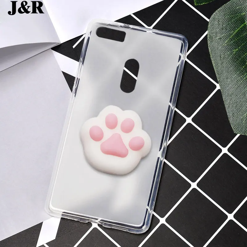 Case For Asus Zenfone 3 ultra ZU680kl Silicone Cover Cases Cute Animal Cat Claw Squishy Phone Bags Protective Transparent Shell |