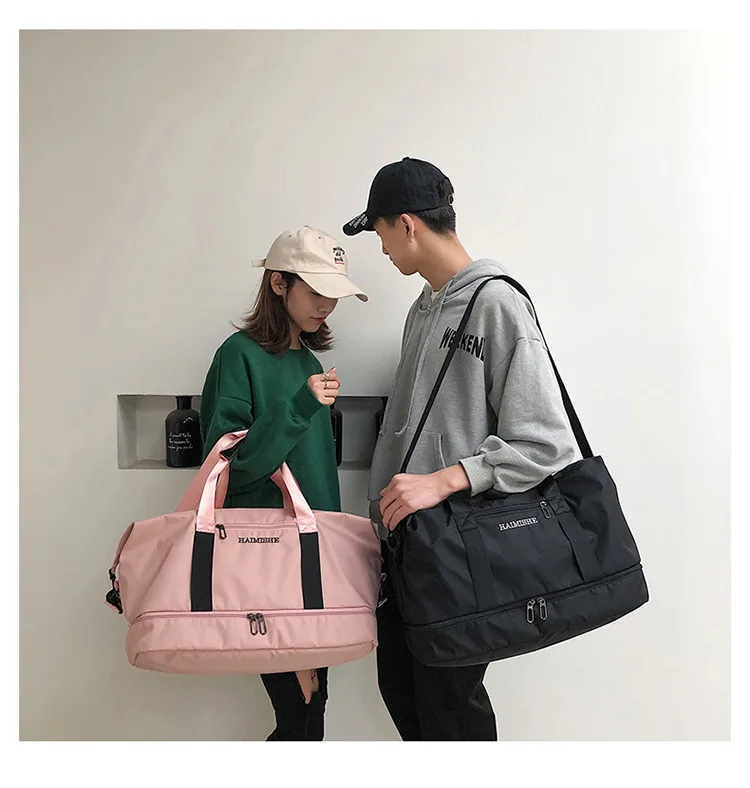 Wobag женская сумка для фитнеса, Оксфорд, тренировочная сумка для спортзала, Повседневная дорожная сумка для багажа с сумкой для обуви, водонепроницаемая дорожная сумка-Органайзер
