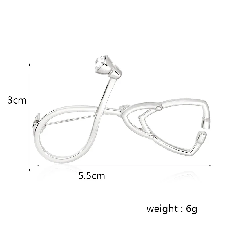 Металлическая стетоскоп Быстрая отправка золотого и серебряного цвета