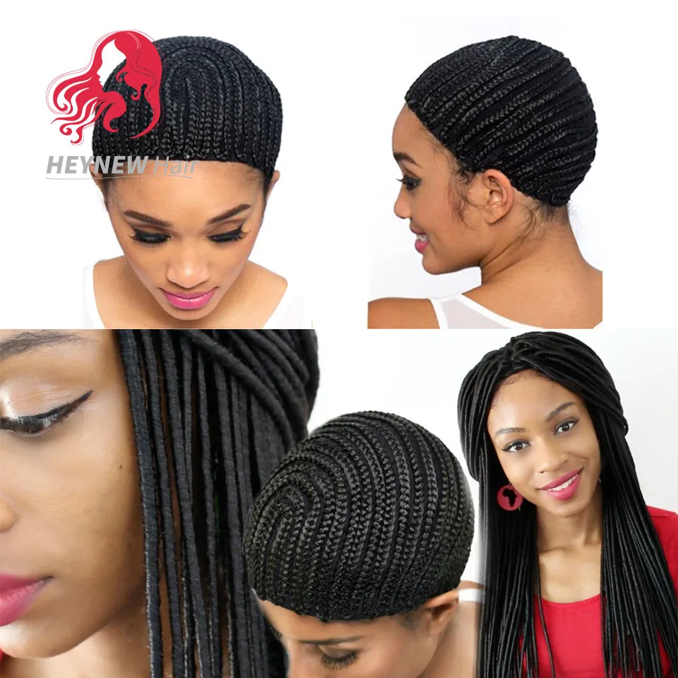 Оптовая продажа cornrow парик Кепки для изготовления Искусственные парики легче