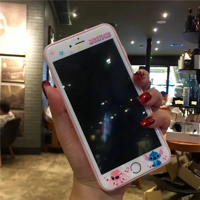 3D полное покрытие закругленные края экрана протектор для iPhone6 7 8 6s плюс защитное стекло пленка Розовая пантера узор закаленное стекло - Цвет: 52