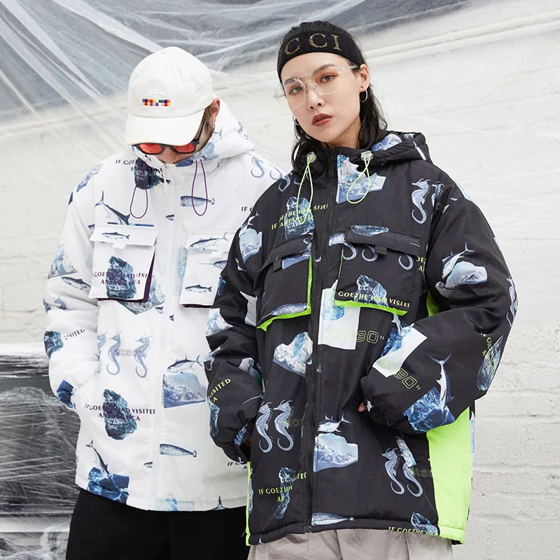 2018 зимняя негабаритная парка куртка уличная Iceberg хип-хоп с капюшоном ветровка