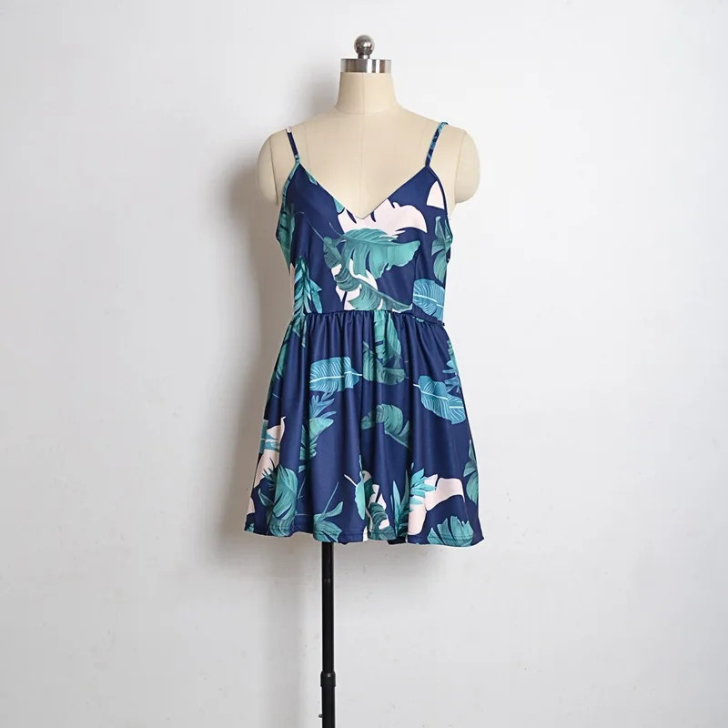 

Womens Romper Summer Playsuit Culotte Ladies Holiday Pants Beach Jumpsuit Size S-2XL