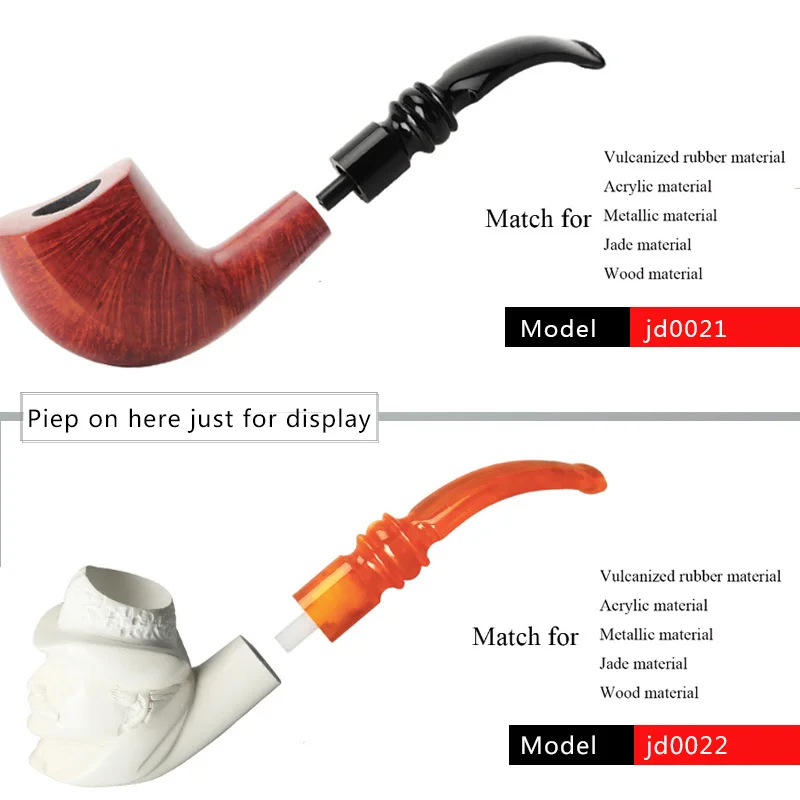 

2Pcs white&black MUXIANG Screw Tenon and Pluggable Link stem Special for Meerschaum smoking Pipe Making/Repairing jd0021-jd0022