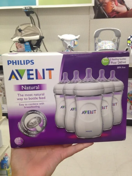 AVENT натуральные бутылочки для кормления Avent с широким горлышком 1 м + / 9 унций 260 мл