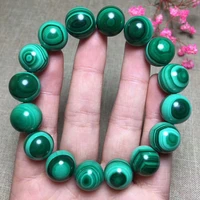 natural green malachite chrysocolla eye bracelet stretch round beads green malachite 10mm 12mm 14mm woman men aaaaaa