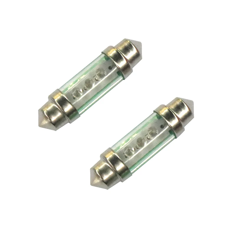 10 шт. Φ 7000K зеленые автомобильные лампы C5W автомобильная лампа с лампочкой без