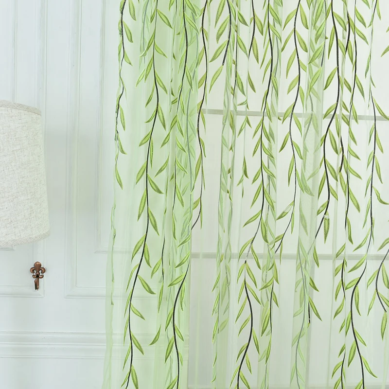 Новейшие милые офсетные шторы в форме ивы для гостиной cortinas para sala de estar