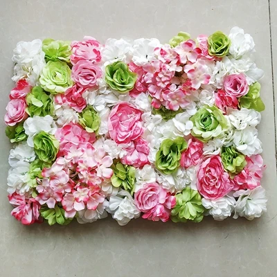 A green pink 40x60 см Шелковый цветок розы Шампанское искусственный цветок для свадебного украшения цветок стены романтическая свадьба Рождество Декорация - Цвет: A green pink
