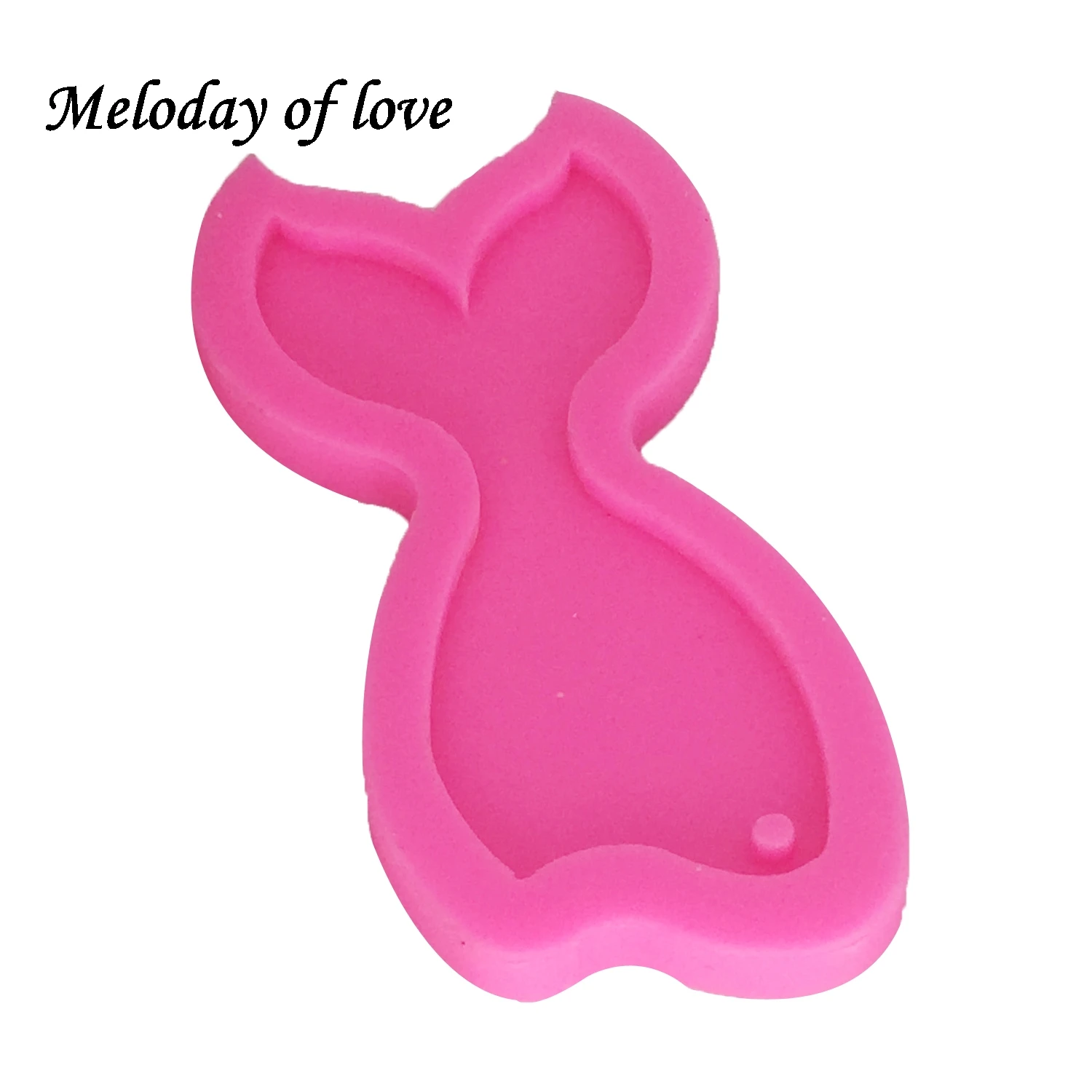 Mermaid tail shape silicone mold for keychains Pendant Key chain mold Clay DIY epoxy Resin molds Clay Mold Fish tail DY0059