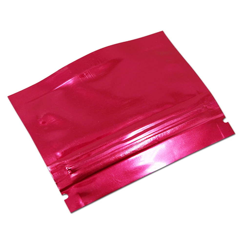 

100Pcs Colorful Aluminum Foil Zip Lock Packaging Bags Self Sealing Mylar Reclosable Zipper Pouch for Snack Retail Nuts Package