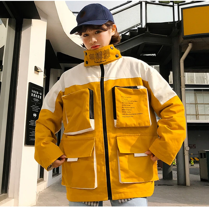 Plegie Harajuku, Женская куртка большого размера в стиле пэчворк, весна, новая верхняя одежда, пальто в стиле хип-хоп, свободная уличная одежда для колледжа, BF стильные куртки