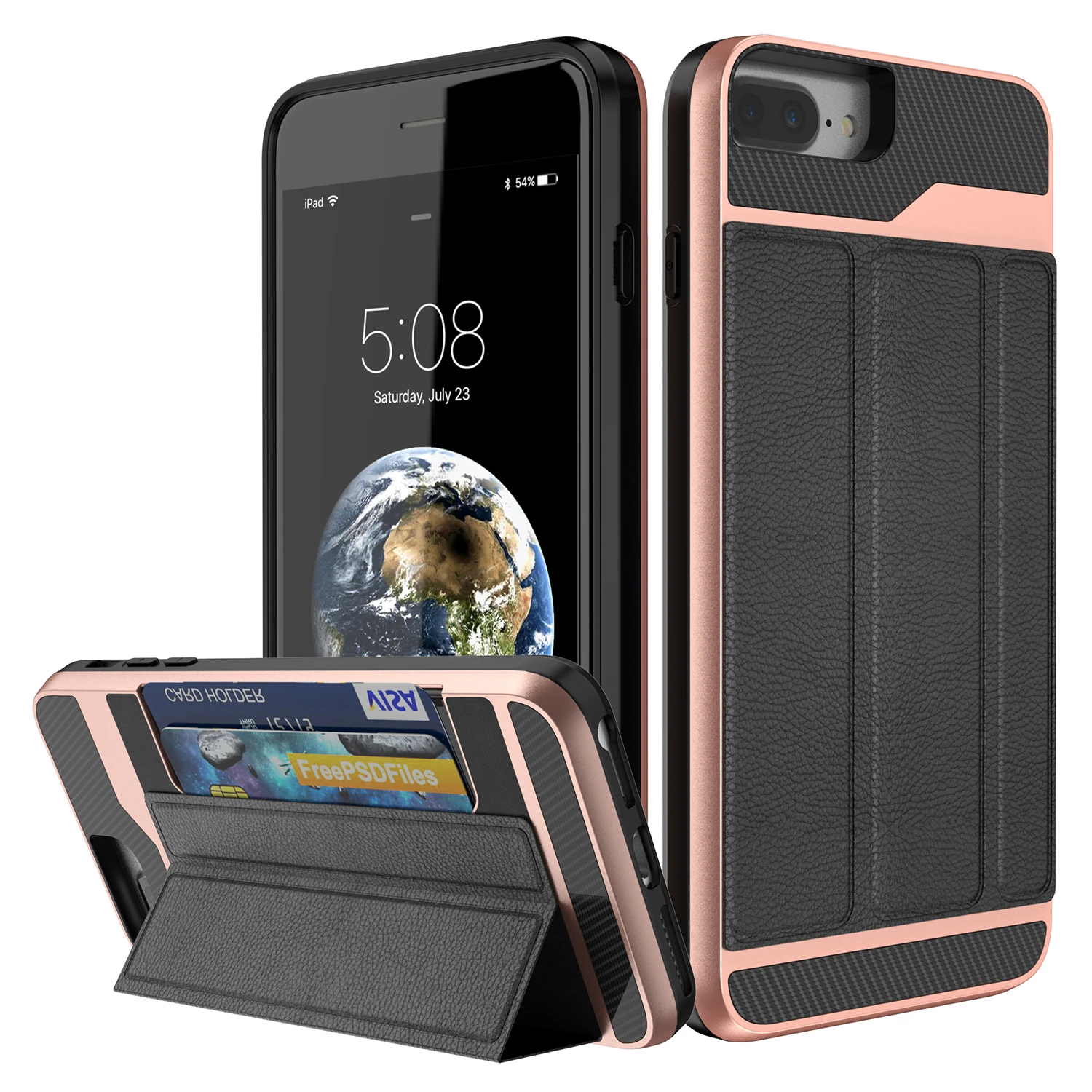 Чехол для iPhone 8/8 Plus с держатель карт WEFOR чехол-кошелек отделением кредитных Тонкий