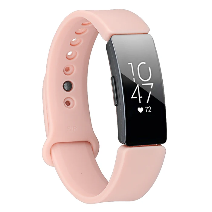 Розовый Для Fitbit Inspire HR ремешок мягкий силиконовый Смарт-часы Браслет для Fitbit Inspire аксессуары маленький большой - Цвет: Розовый