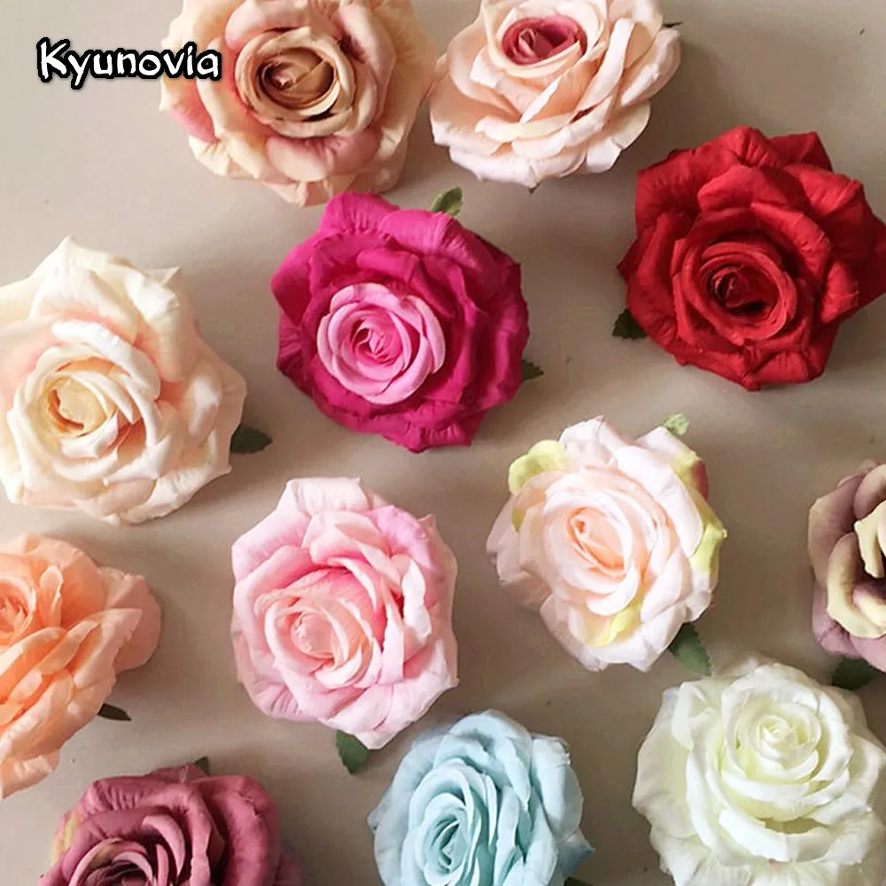 Kyunovia весенний Искусственный цветок розы голова DIY свадебный настенный венок