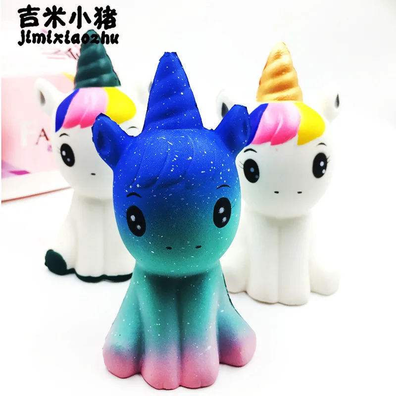 

12CM NEW Jumbo Squishy Unicorn Doll Slow Rising Flying Horse Phone Strap Decompression Toys Stress Reliever Mobile Phone Straps
