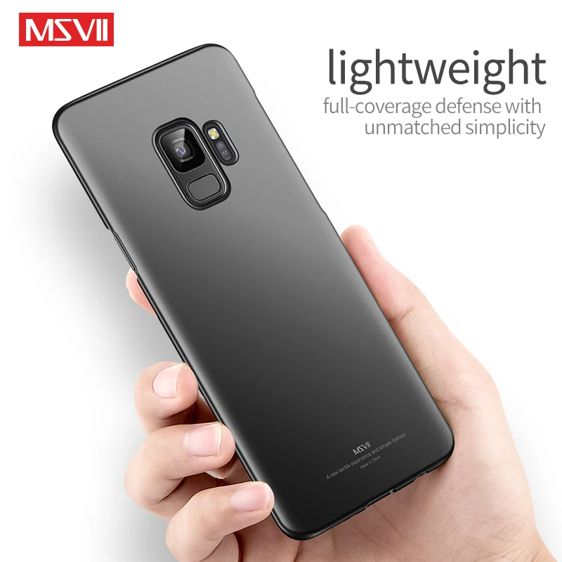 Msvii чехол для Samsung S9 тонкий полностью жесткий матовый из поликарбоната Galaxy Plus