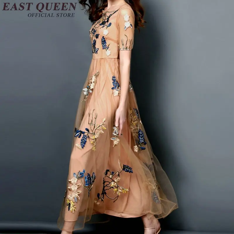 Женское летнее длинное платье Новое поступление 2019 Сетчатое милое пляжное