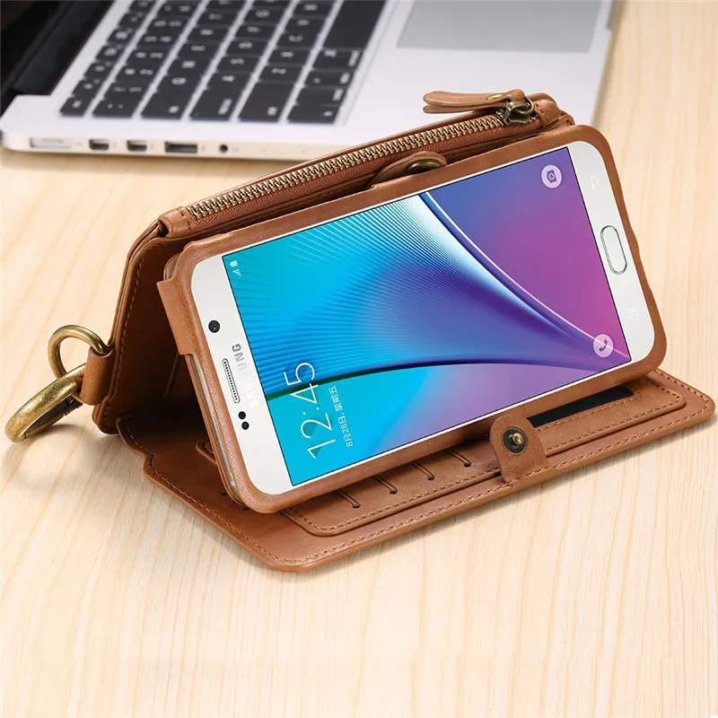 Кожаный чехол 2 в 1 с подставкой для Samsung Galaxy S9 S8 S7 Edge S6 Plus Note 8 5 4 3|case for samsung galaxy|case