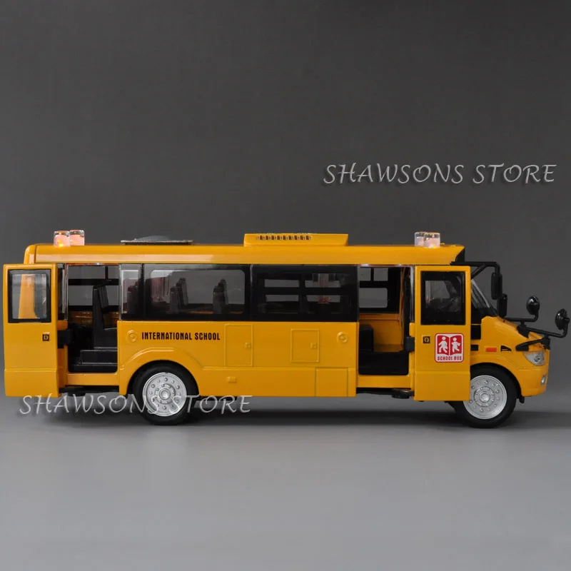 1:32 Diecast металлические игрушечные модели автомобилей желтый школьный автобус