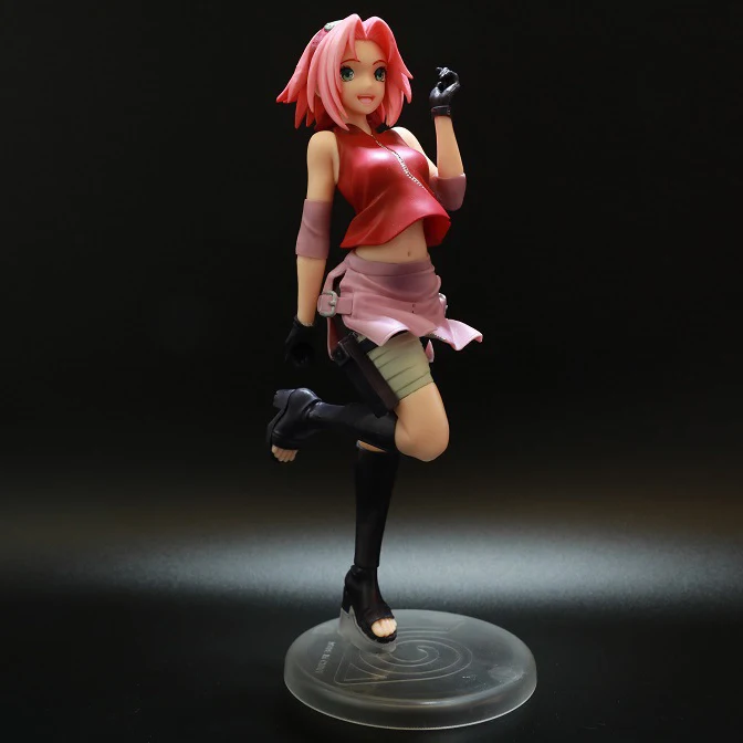 Новинка, аниме фигурка, 22 см, Наруто, фигурка Shippuden Gals Sakura Haruno, полностью ПВХ, фигурки, модель, игрушка в подарок