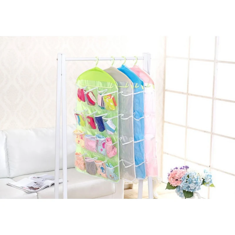 16 сетка шкаф подвесной Органайзер Нижнее белье Бюстгальтеры Носки Галстуки
