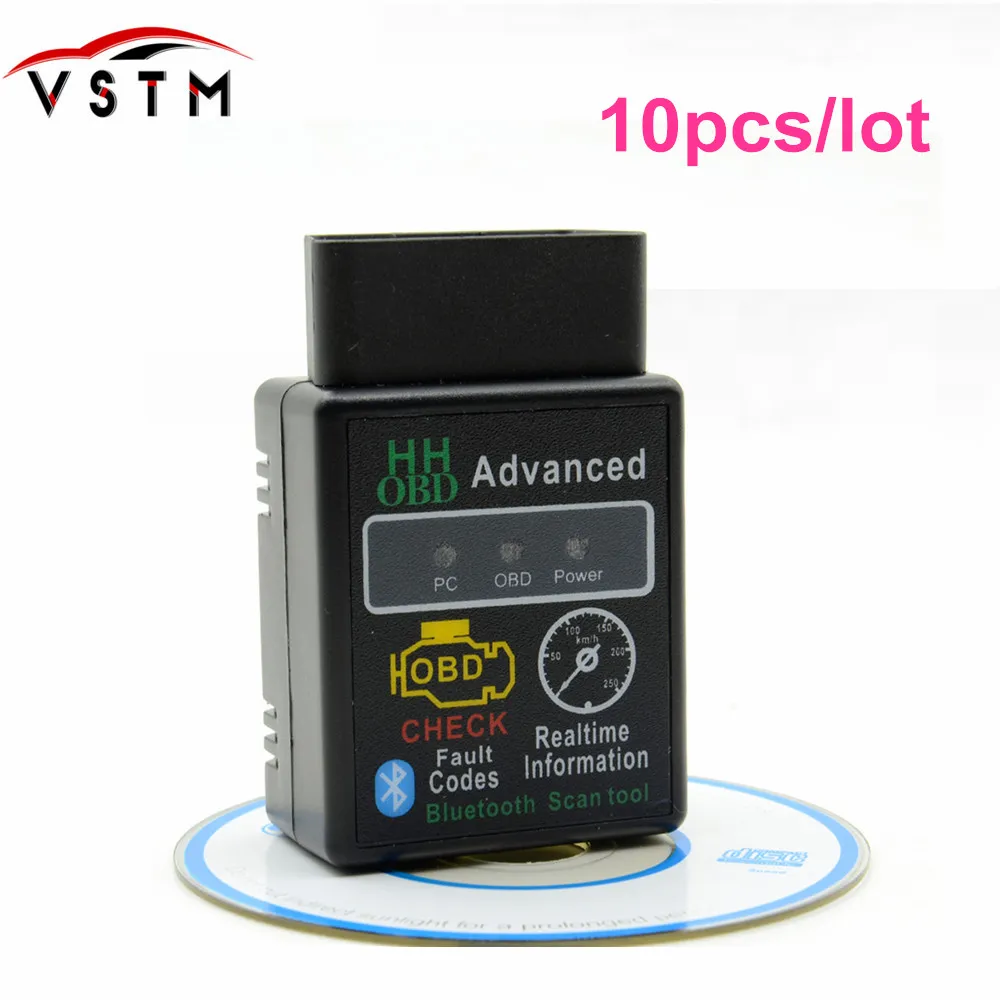 10 шт./лот супер мини ELM327 Bluetooth V2.1 для Android Крутящий момент OBD 2 интерфейс ELM 327