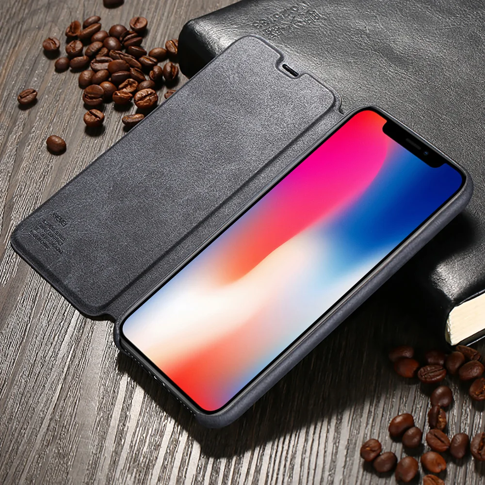 Для iPhone X level Экстремальный Роскошный Ретро PU кожаный чехол для Apple Ультра Тонкий