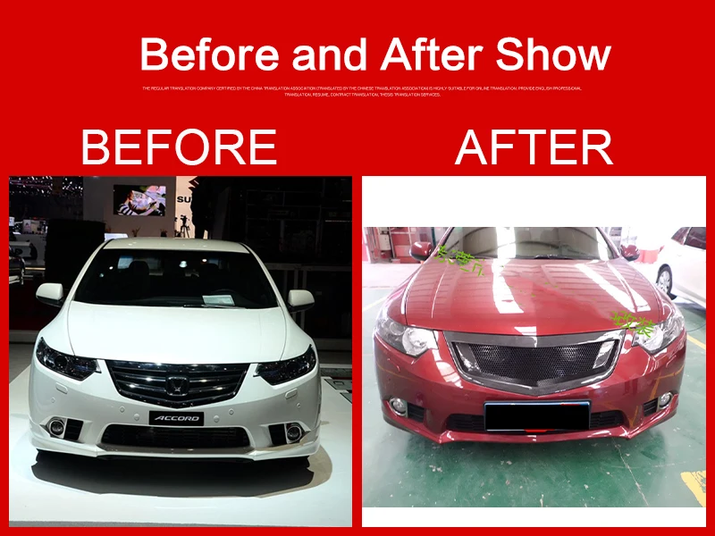 Использовать для Honda Accord евро MK8 гоночные грили 2013 год углеродного волокна Refitt Передняя Центральная гоночная решетка крышка аксессуары