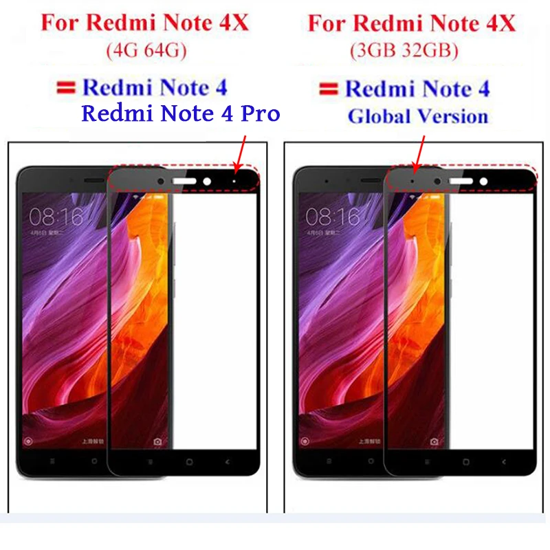 Artisome полное покрытие закаленное стекло для Xiaomi Redmi Note 4 4X Pro защита экрана Защитная