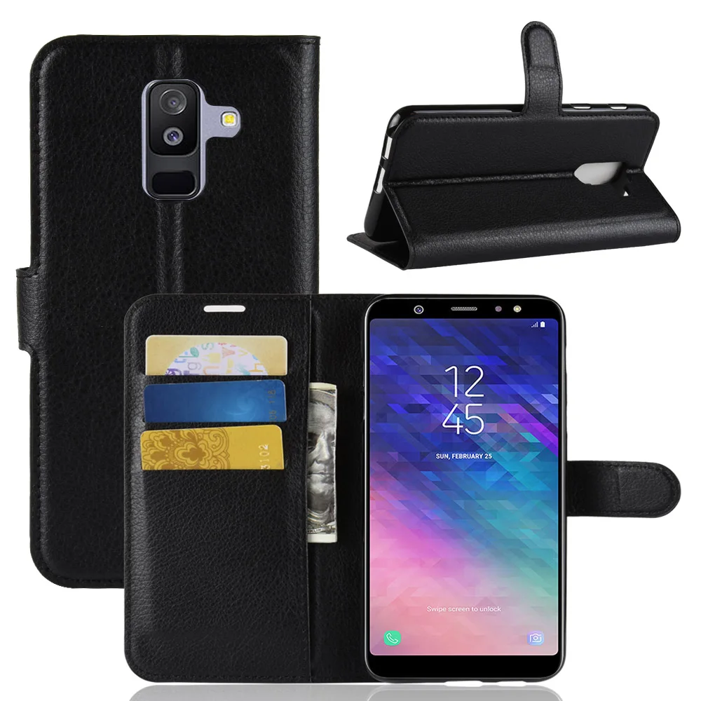 Чехол для Samsung Galaxy A6 2018 роскошный чехол кошелек из искусственной кожи с