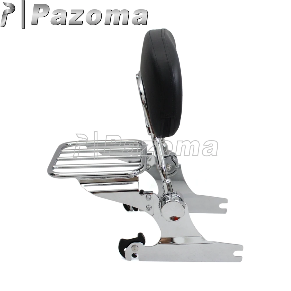 Хромированная регулируемая съемная спинка для мотоцикла багажная стойка Harley