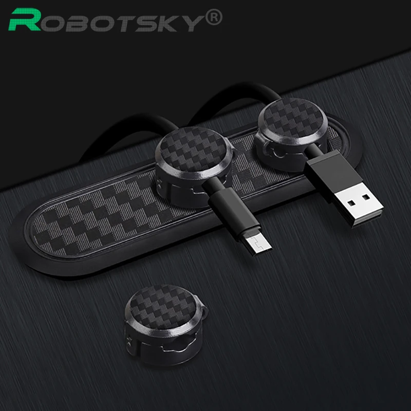 Магнитный органайзер для кабелей из углеродного волокна USB устройство намотки