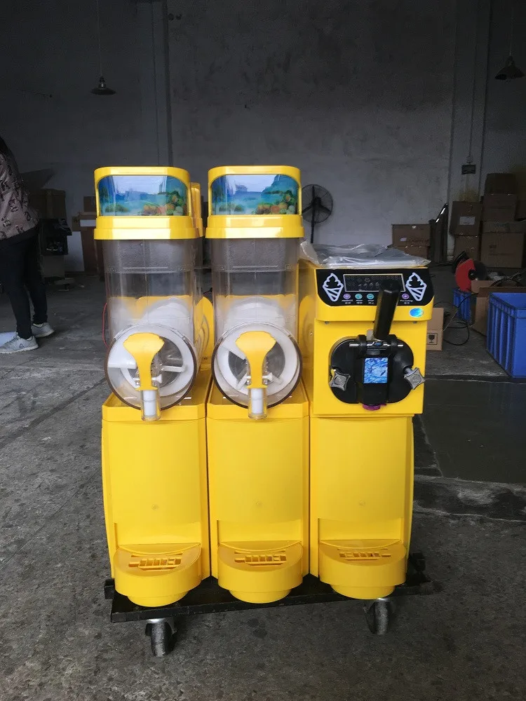 

30L Italian soft ice cream machine double tank slush ice machine for sale