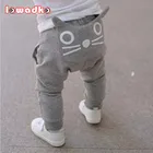 Штаны-шаровары для мальчиков, хлопковые, с рисунком совы, весна-осень