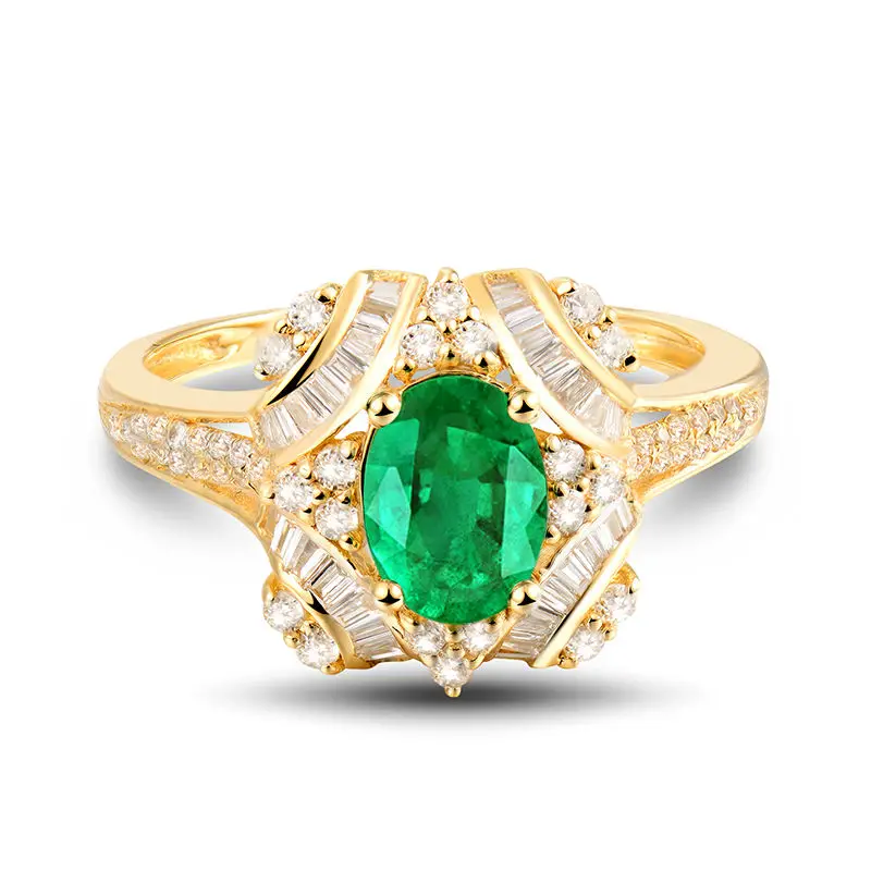 Женское кольцо из желтого золота с овальным камнем 0 59 карата|gemstone jewelry|yellow gold