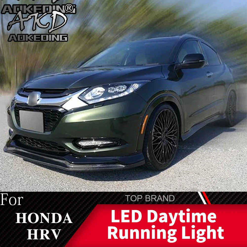2 шт. светодиодный фонарь дневного света для Honda hr-v HR-V желтый сигнал поворота функция автомобиля DRL противотуманная фара украшение