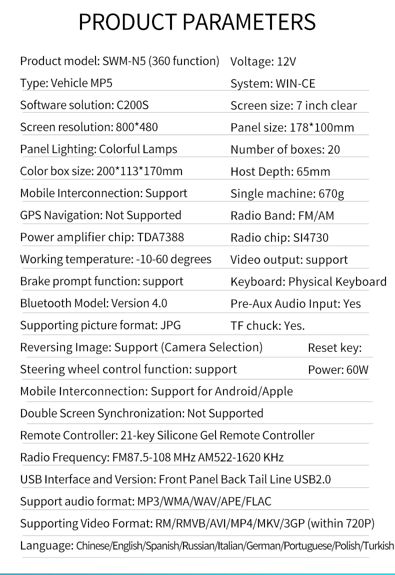 360° Reversing Image Radio Carplay 2 Din Radio Coche Autoradio Bluetooth Mirror Link 2din Car Stereo Audio Radios USB FM AUX TF