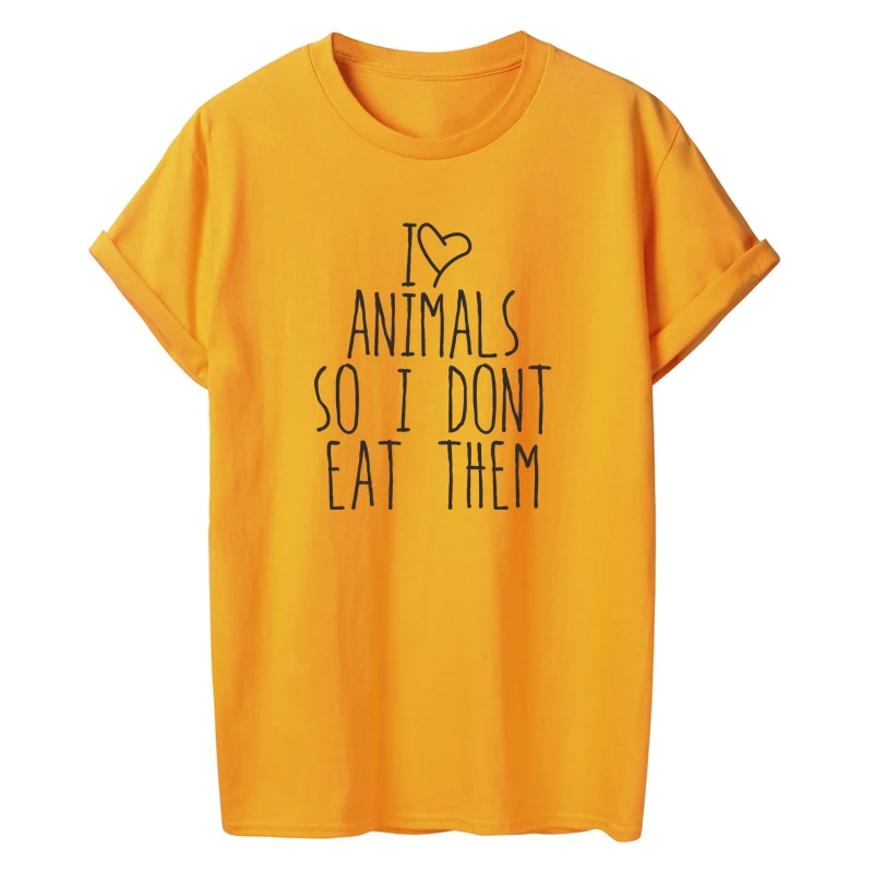 Женская хипстерская футболка ONSEME со слоганом Я люблю животных Так что я не Съешь
