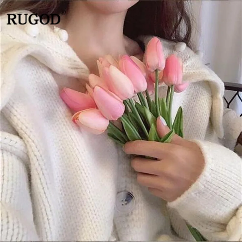 Женский вязаный свитер RUGOD повседневный однотонный однобортный Кардиган в