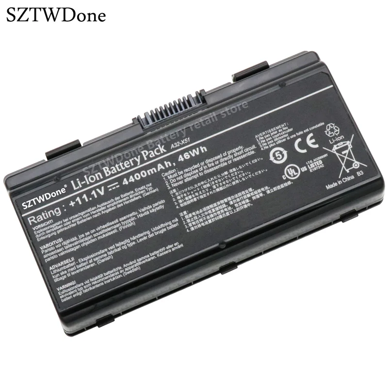 SZTWDone A32 X51 Аккумулятор для ноутбука ASUS X51C X51RL X51H X51L X51R T12J XT12 X58 X58C X58L T12B T12C T12ER T12|battery