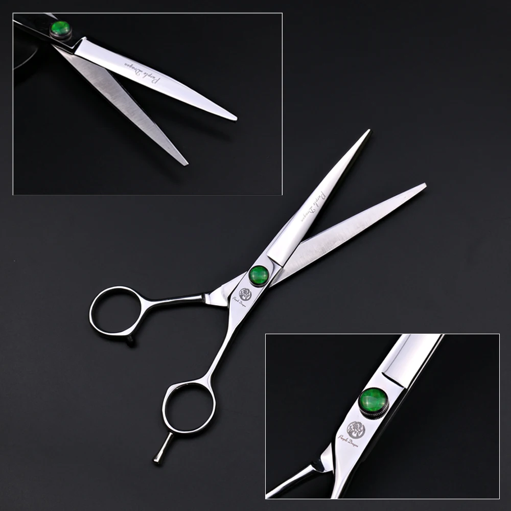 

Purple Dragon 7 inch Pet Shears for Dogs and Cats Silver Dog Hair Clipper Best Cutting Scissors Pet Grooming Salon Tools